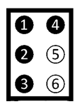 6-dot braille cell pattern