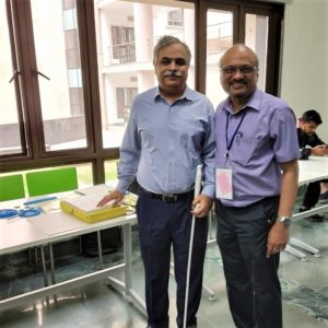 with Mr. Manocha, the founder of Saksham Trust